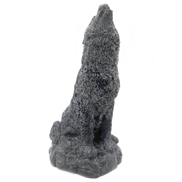 WOLF ORIGINAL Vintage 70s Wolf Figurine Soapstone Look Sculpture Made in Canada - Picture 2 of 11